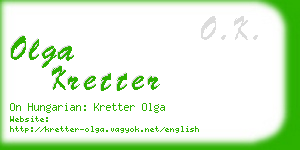 olga kretter business card